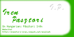 iren pasztori business card